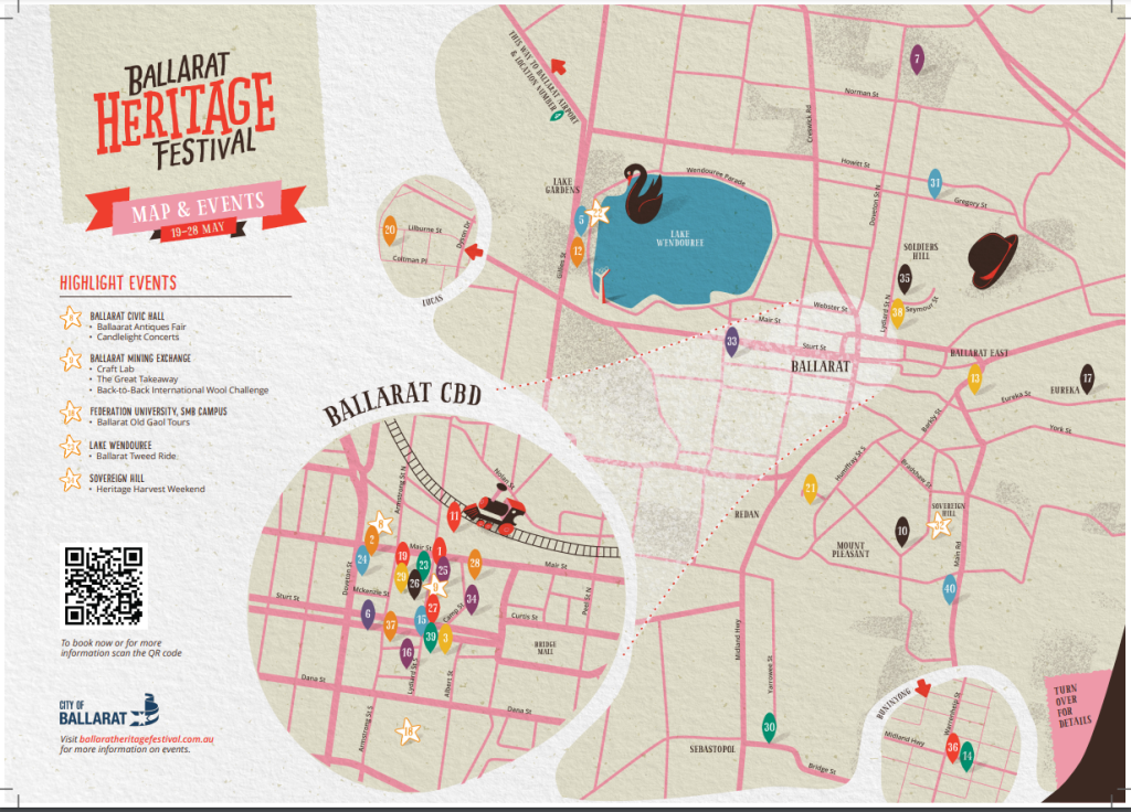 Festival Map Ballarat Heritage Festival