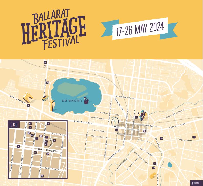 Festival Map Ballarat Heritage Festival